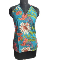 Halter neck Backless Teal Kurta